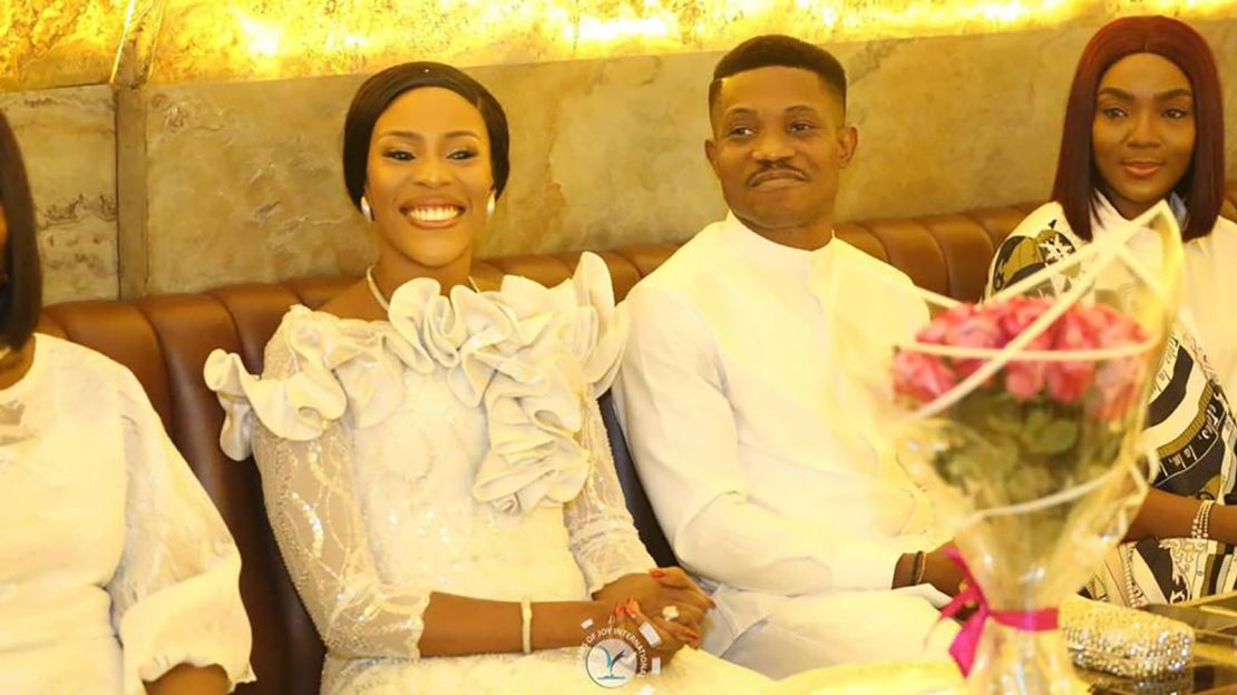 Jerry Eze pictured with wife Eno.