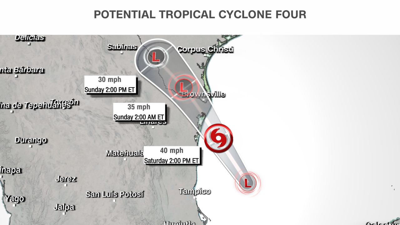 weather potential tropical cyclone four track saturday am