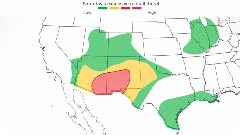 The Southwest faces excessive rainfall and possible flash flooding this weekend