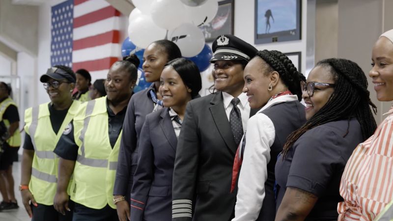 Read more about the article All-Black women crew operates American Airlines flight from Dallas in honor of trailblazer Bessie Coleman – CNN