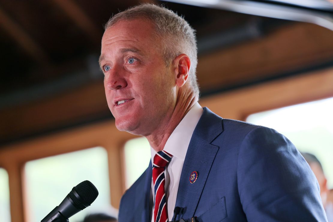 US Rep. Sean Patrick Maloney, speaks at a news conference in Cold Spring, New York, on August 17, 2022. 