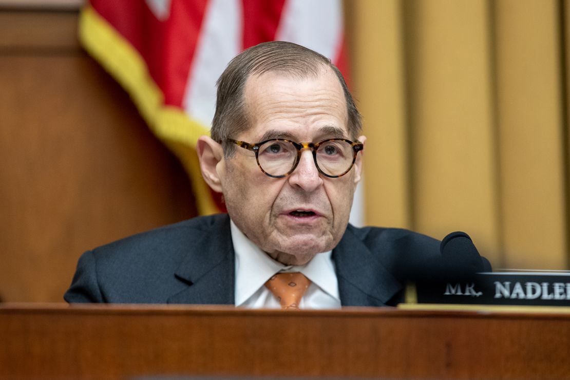 New York Rep. Jerrold Nadler speaks during a House Judiciary Committee hearing at the US Capitol in Washington, DC, on March 17, 2022. 