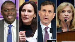 From left, US Rep. Mondaire Jones, state Sen. Alessandra Biaggi, former federal prosecutor Dan Goldman and US Rep. Carolyn Maloney are all on the ballot Tuesday in Democratic primaries for New York City-area House seats.