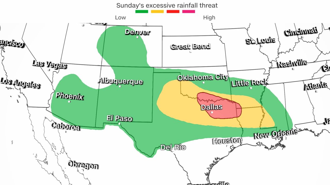 weather heavy rain threat Sunday