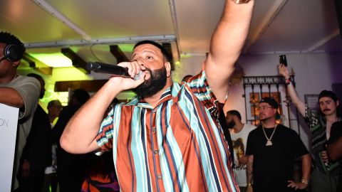 DJ Khaled performs at an event during Miami Swim Week on July 16 in Miami Beach, Florida. 
