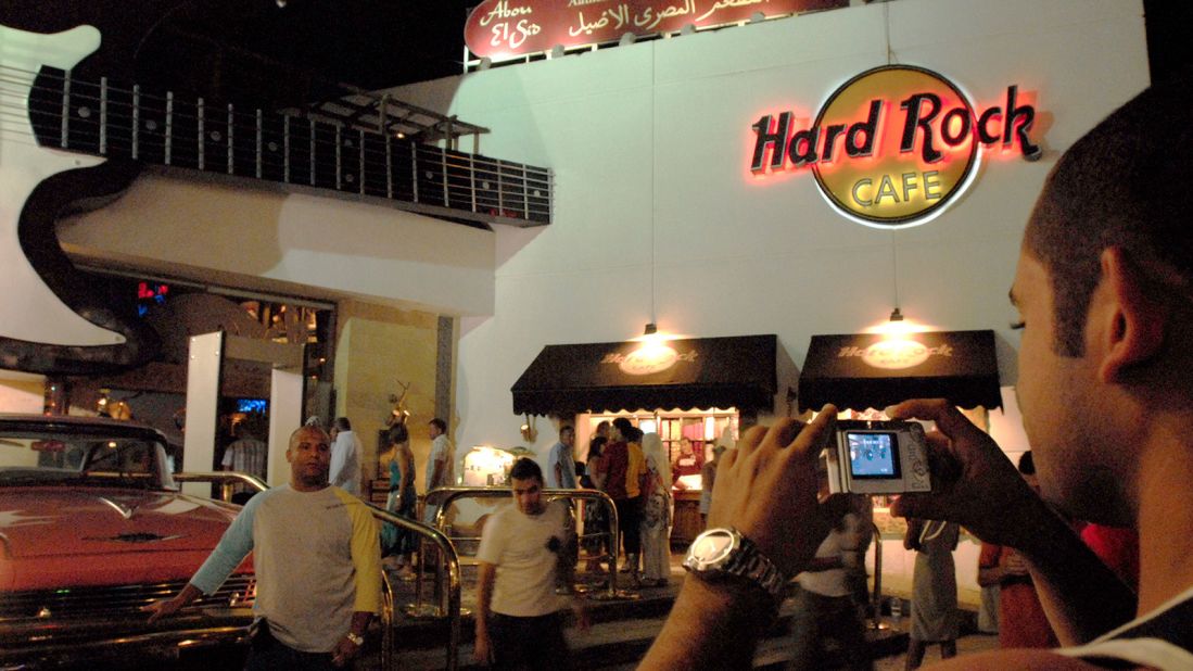 <strong>Rock hard, Hard Rock:</strong> Since the first Hard Rock Cafe opened in 1971, branches have opened everywhere from Tokyo to Sharm el-Sheikh, Egypt (pictured). Click on to learn more.