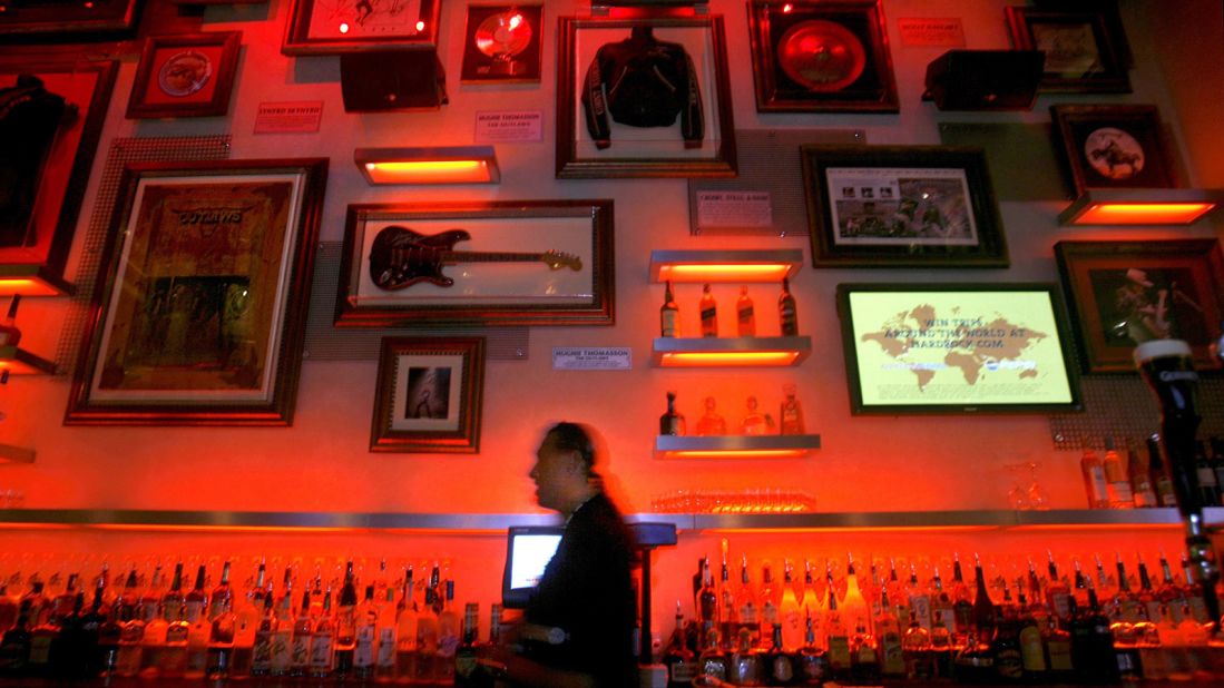 <strong>Wall art: </strong>Hard Rock's huge cache of music memorabilia was the only decor needed.