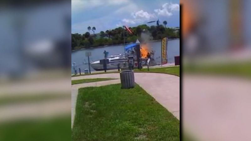 See Moment Boat Explodes While Sitting In Marina | CNN