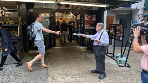 Rep. Jerry Nadler campaigns on Monday, August 22, as he fights to stay in Congress.