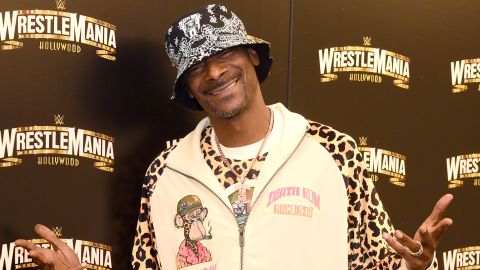 Snoop Dogg attends the WrestleMania 39 launch party at SoFi Stadium on August 11 in Inglewood, California.