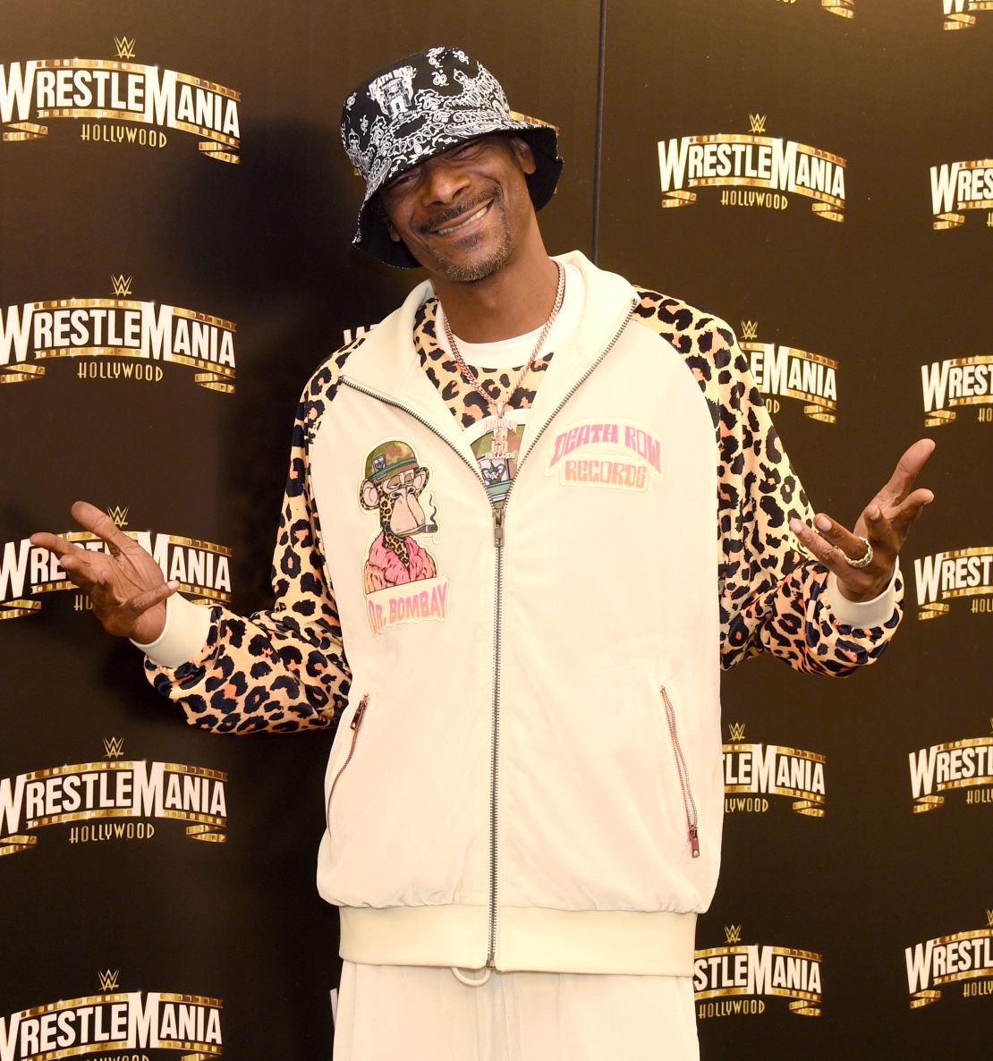 Snoop Dogg attends the WrestleMania 39 launch party at SoFi Stadium on August 11 in Inglewood, California. 