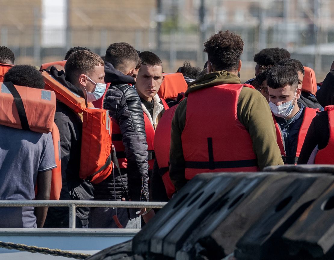 Border Force escorted 100 migrants back to Dover this morning after they were picked up in the English Channel