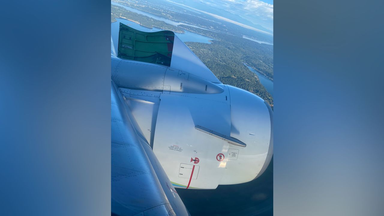 This is a picture Alaska Airlines passenger Greg Anderson took on Flight 558 on Monday morning.