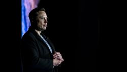 SpaceX CEO Elon Musk provides an update on the development of the Starship spacecraft and Super Heavy rocket at the company's launch facility in Boca Chica, south Texas, on February 10.