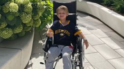 Cooper Roberts -- an eight-year-old boy who was severely injured in the July 4 parade mass shooting in Highland Park, Illinois -- may be experiencing some cognitive loss from his injuries. (Courtesy Roberts family)
