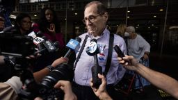 US Representative Jerry Nadler, Democrat of New York, and candidate for New York's 12th congressional district, speaks to the press after voting during Primary Election Day on August 23, 2022 in New York. (Photo by Yuki IWAMURA / AFP) (Photo by YUKI IWAMURA/AFP via Getty Images)