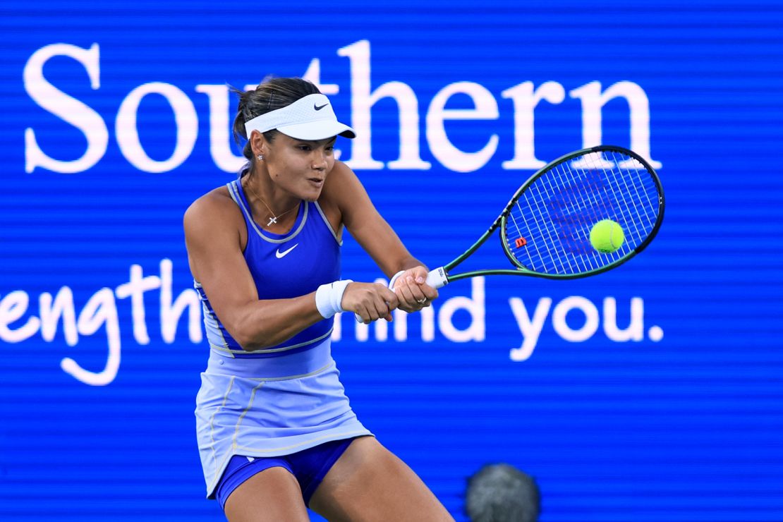 Emma Raducanu played, and defeated, Serena Williams two weeks ago in Cincinnati.