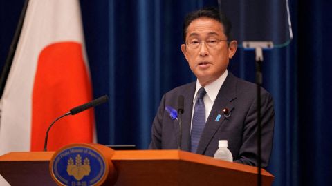 Japan's Prime Minister Fumio Kishida at his official residence in Tokyo, Japan, on July 14.