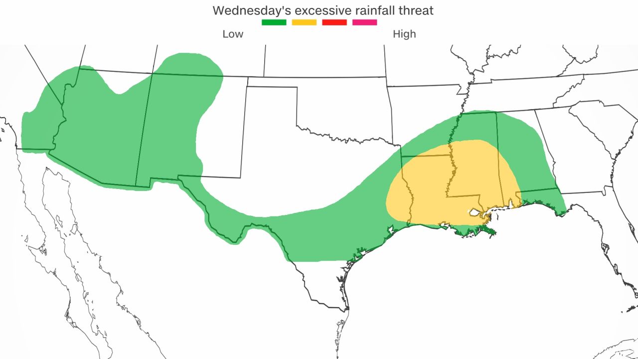 Wed flood threat