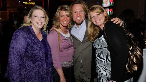 From left: Janelle Brown, Meri Brown, Kody Brown and Christine Brown from 