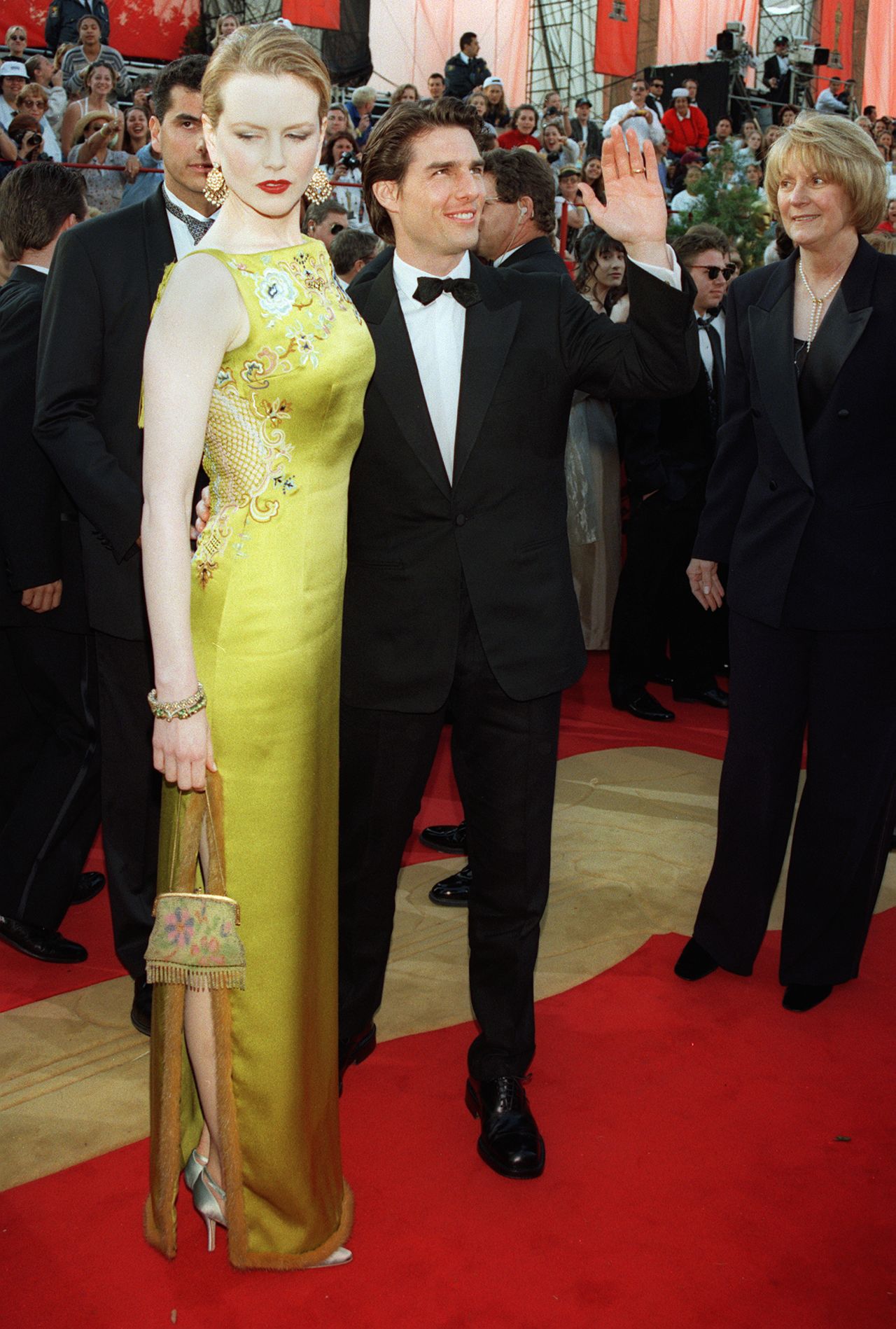 Tom Cruise and Nicole Kidman on the red carpet for the 69th Academy Awards in 1997. 