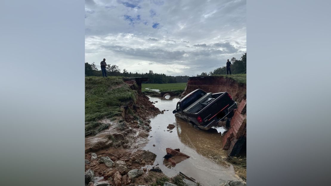 Highway 489 in Newton County has been closed until further notice. The highway was completely washed away due to flood water.