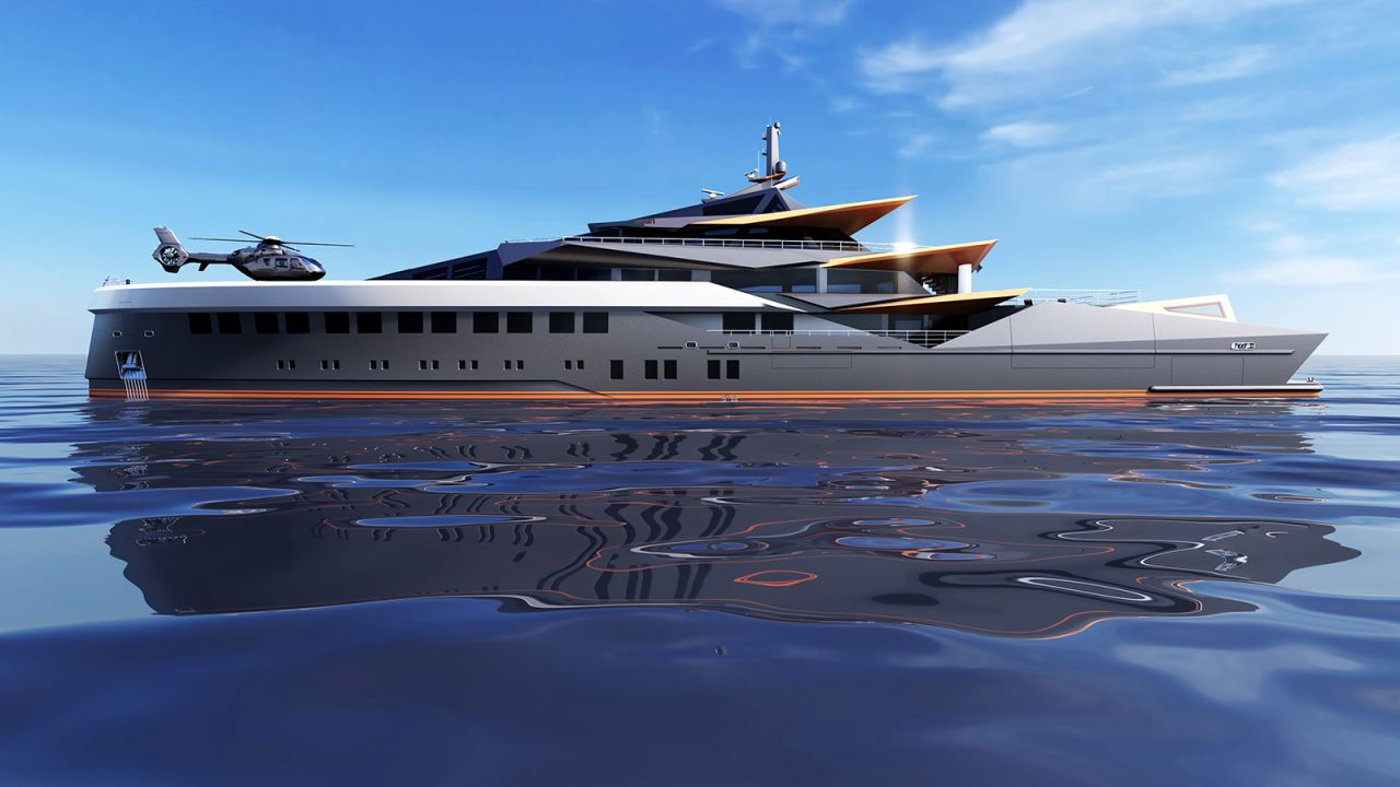 <strong>Floating palace:</strong> Forge, which currently has an estimated price tag of up to €100 million, will be able to accommodate up to 12 guests.