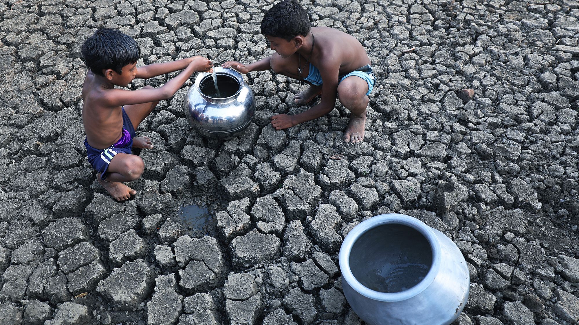 Periods of extreme heat in India can cause rivers and ponds to completely dry up.