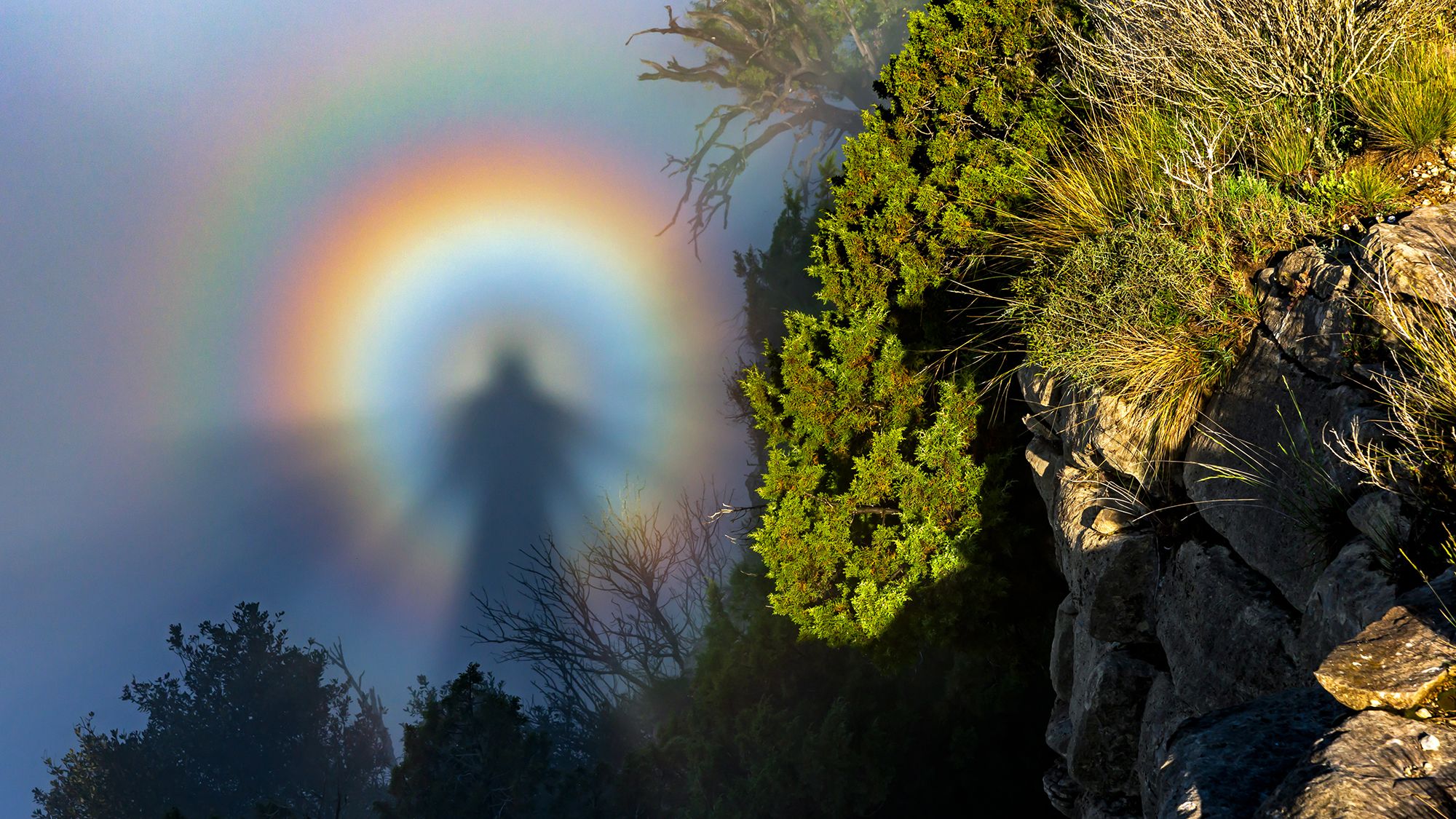 On the cliff of Tavertet in Barcelona, Spain, Emili Vilamala Benito waited until a Brocken Spectre appeared.