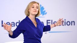 Truss during a hustings event at the Holiday Inn, in Norwich North, Norfolk.