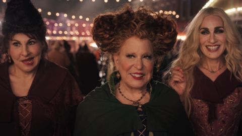 (From left): Kathy Najimy, Bette Midler and Sarah Jessica Parker in a scene from "Hocus Pocus 2."