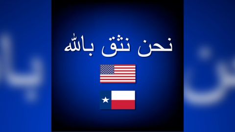 "We're going to donate hundreds of Arabic-language 'In God We Trust' posters to schools in Texas, flooding the public school system with our Arabic IGWT artwork." GoFundMe organizer Chaz Stevens said.