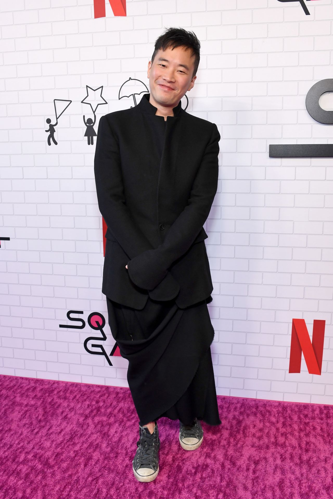 "Squid Game" composer Jung Jae-il attended a Netflix event in Los Angeles this June wearing a long black skirt.