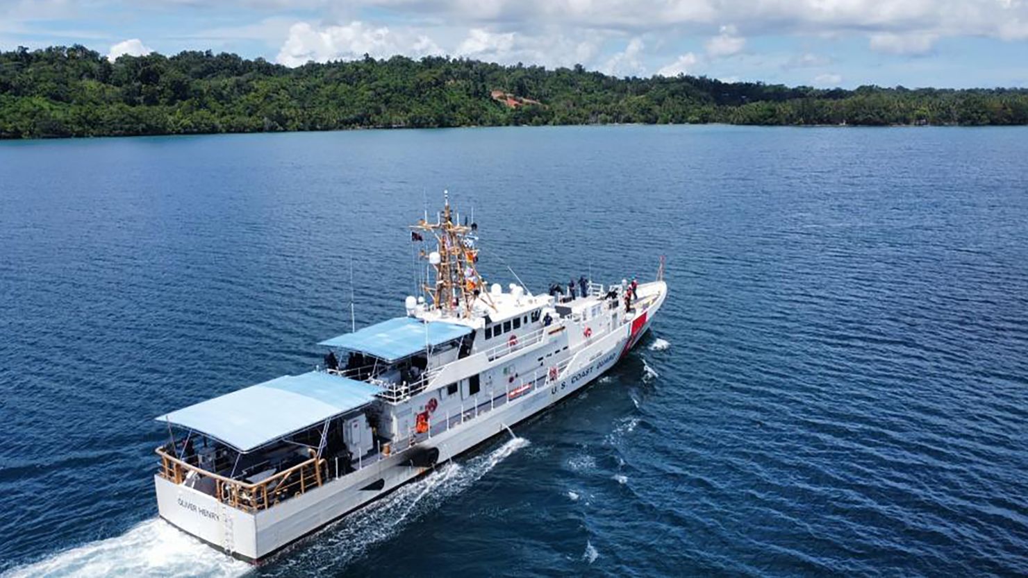 The USCGC Oliver Henry crew arrives at Manus, Papua New Guinea, on Aug. 14, 2022, from Guam as part of a patrol to assist partner nations in upholding and asserting their sovereignty.