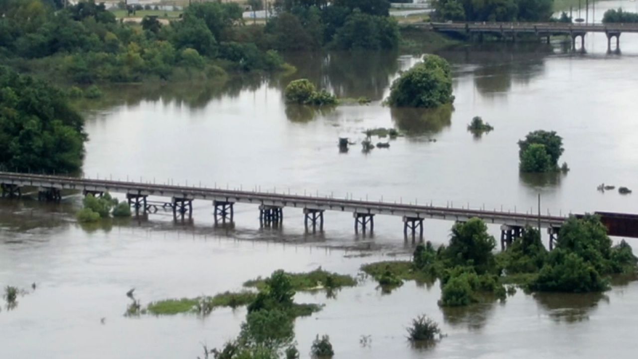 The Pearl River in Jackson, Mississippi is under a flood warning.