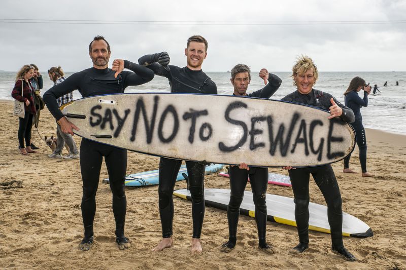 Sewage covered beaches risk turning England into the dirty man of