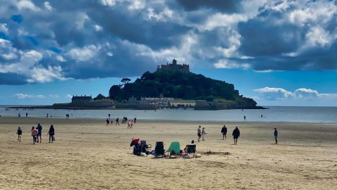 Longrock, one of the UK's most polluted beaches, sits in the fairytale landscape around St. Michael's Mount.