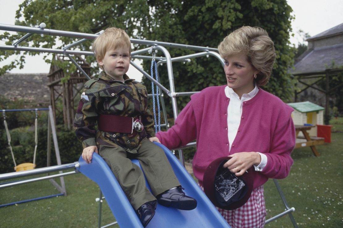 Prince Harry, pictured with his mother, Diana, Princess of Wales, on July 18, 1986