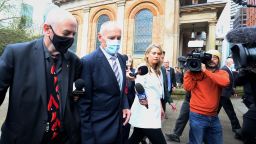 SYDNEY, AUSTRALIA - AUGUST 30: Chris Dawson and team arrives at NSW Supreme Court on August 30, 2022 in Sydney, Australia. Dawson, a former Newtown Jets rugby league player, is accused of murdering his wife Lynette and disposing of her body in January 1982. (Photo by Lisa Maree Williams/Getty Images)