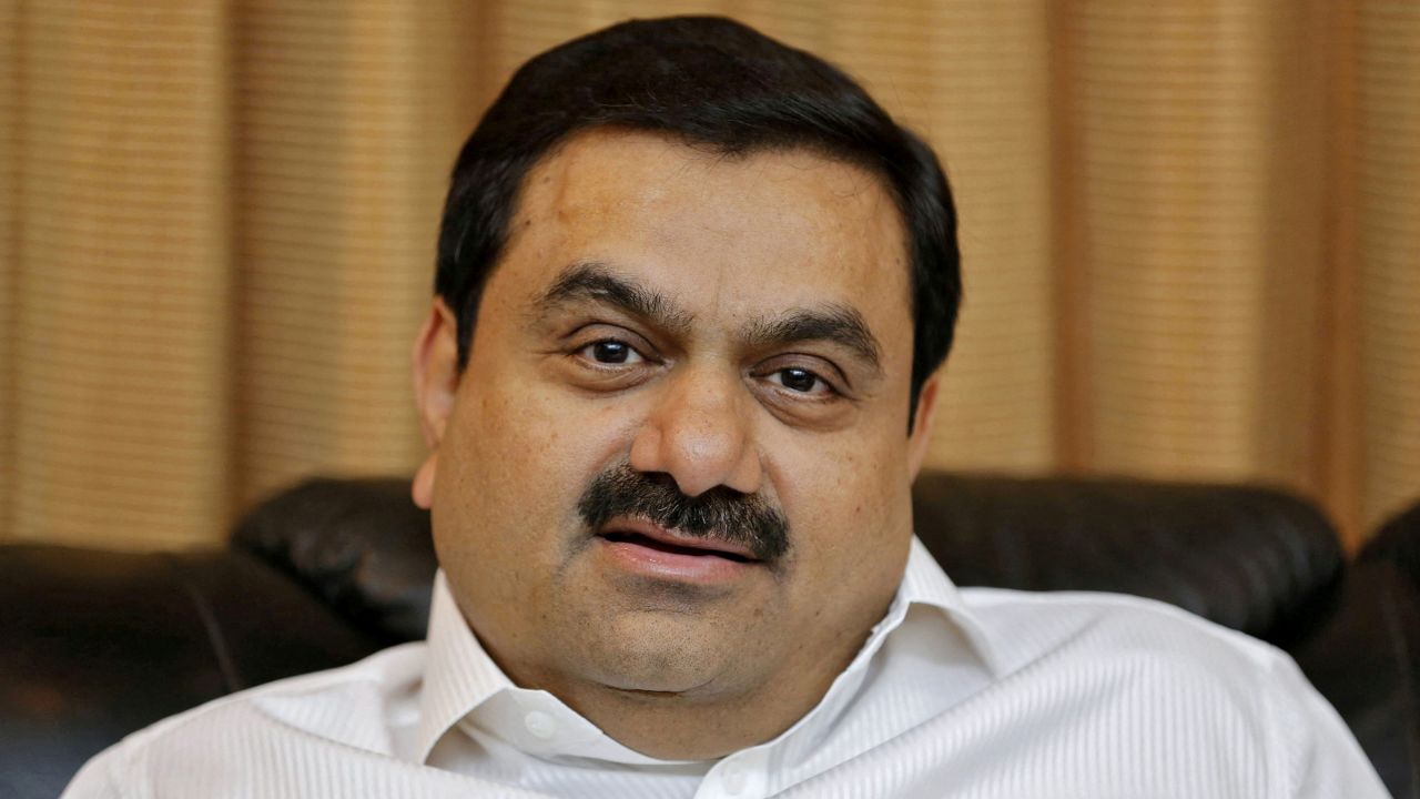 Indian billionaire Gautam Adani speaking at his office in the western Indian city of Ahmedabad in an April 2014 file photo.  