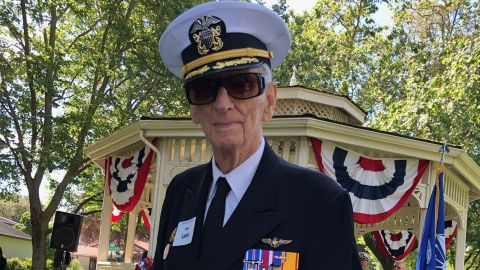 Dean Laird on Memorial Day in 2019 wearing his original Navy uniform.