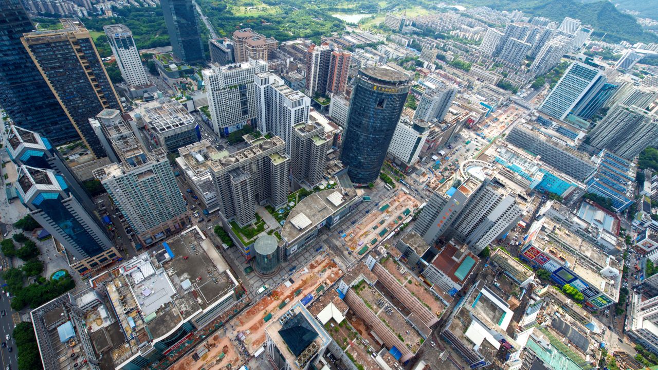 The Huaqiangbei shopping area in Shenzhen is home to the world's largest eletronics wholesale market.