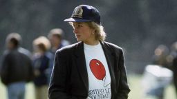 WINDSOR, UNITED KINGDOM - MAY 02:  Diana, Princess Of Wales At Guards Polo Club.  The Princess Is Casually Dressed In A Sweatshirt With The British Lung Foundation Logo On The Front, Jeans, Boots And A Baseball Cap. 