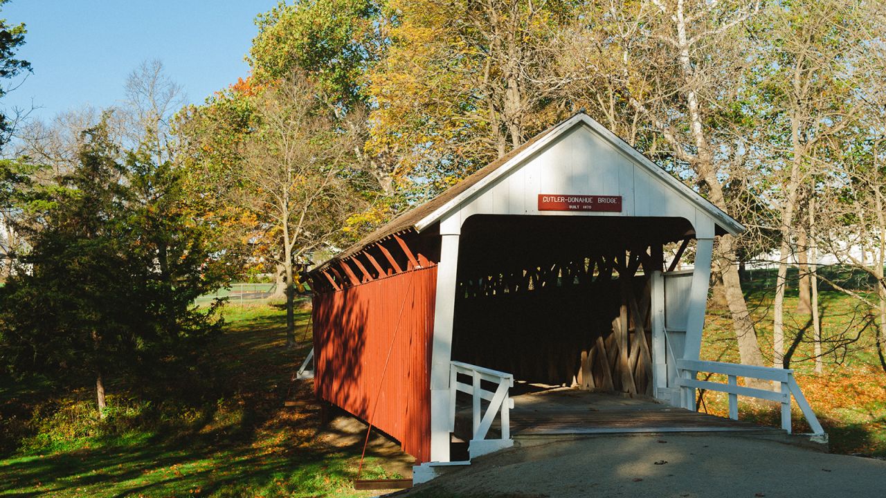 <strong>Covered Bridges Scenic Byway, Iowa:</strong> It doesn't get much more romantic than the Cutler-Donahue Bridge in Madison County.