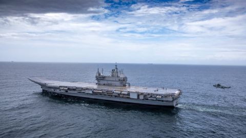 The Vikrant is India's first domestically built aircraft carrier.
