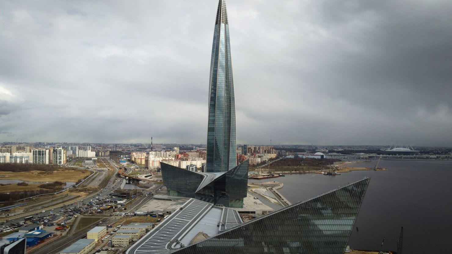 Gazprom's headquarters is seen in St. Petersburg, Russia in April. 