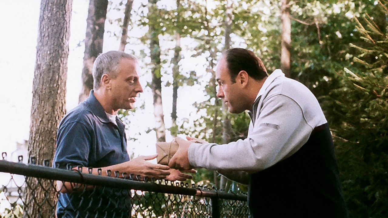 James Gandolfini and Robert LuPone in "The Sopranos," 1999.