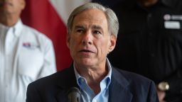 Greg Abbott, governor of Texas, speaks during a news conference in Dallas, Texas, US, on Tuesday, Aug. 23, 2022. A massive rainstorm in North Texas drenched parts of the Dallas-Fort Worth area with more than a foot of water, swamping roadways, triggering flash flood warnings and killing at least one person in what experts call a once-in-200-years event. Photographer: Shelby Tauber/Bloomberg via Getty Images