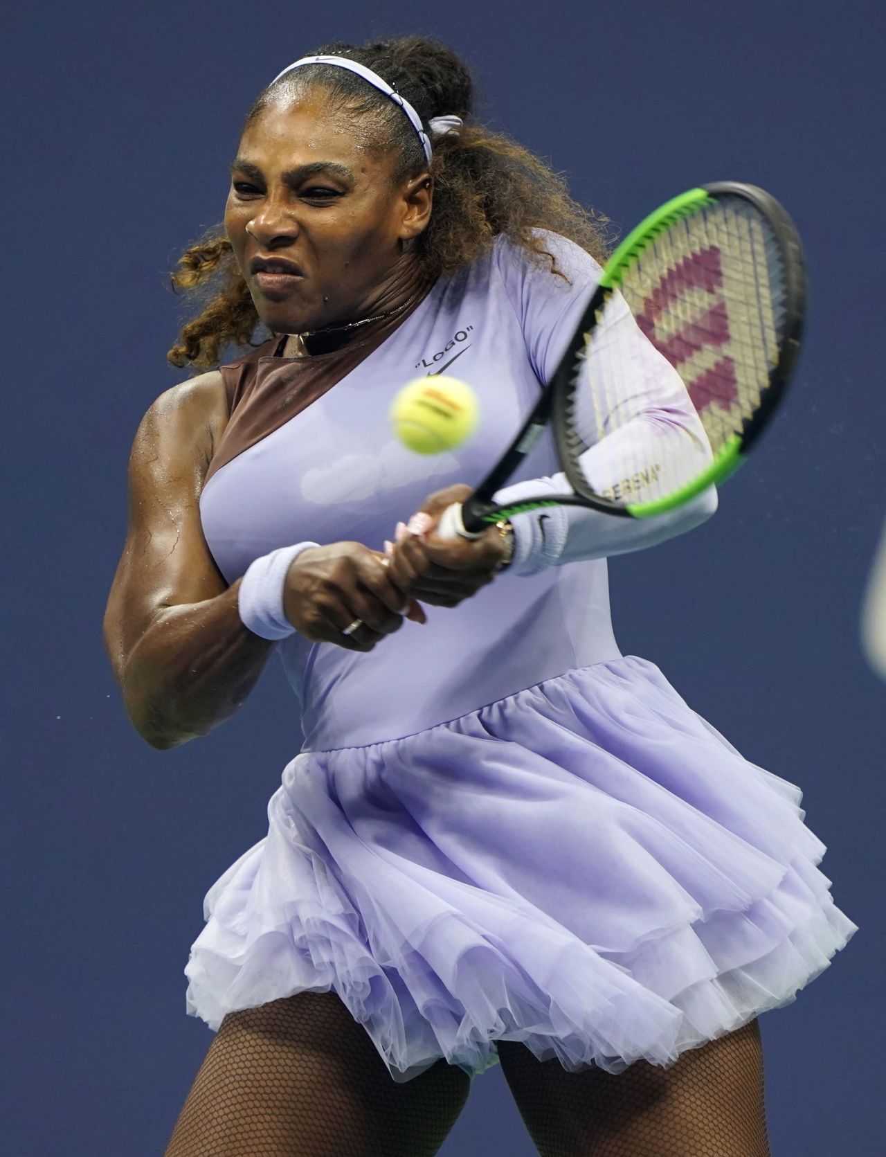 In 2018, Williams wore a lilac off-the-shoulder bodice and layered tutu designed by Virgil Abloh for Nike.