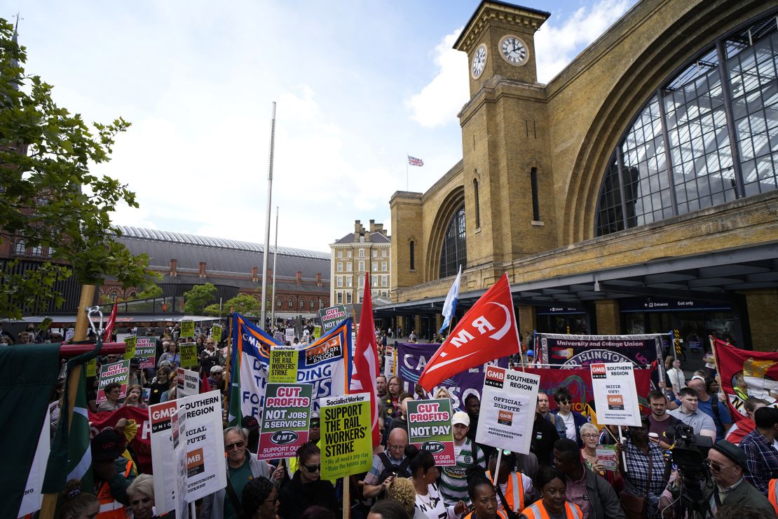 About 40,000 cleaners, signalers, maintenance workers and station staff walked off the job in June in Britain's biggest and most disruptive railway strike for 30 years. 